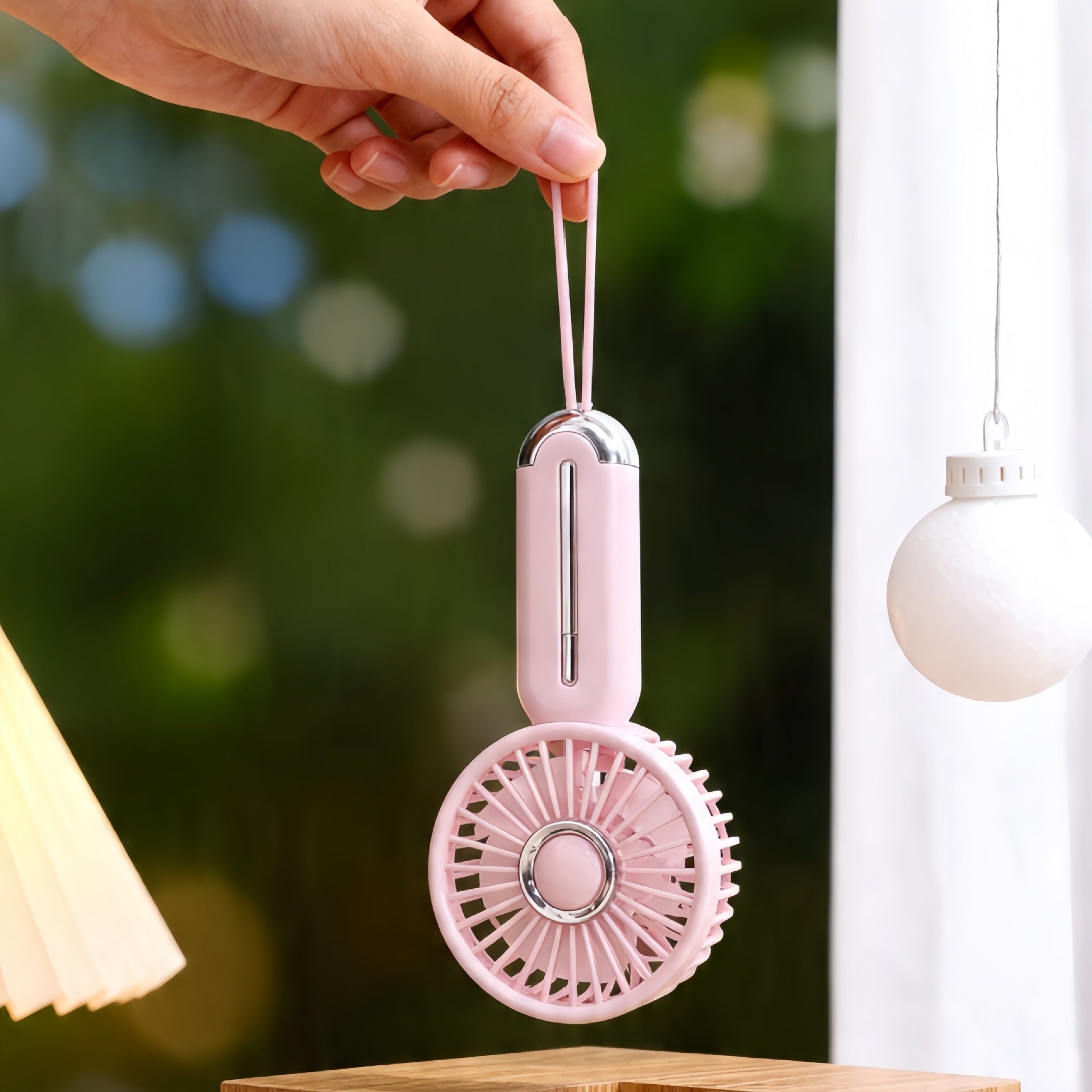 Portable Handheld Fan USB Rechargeable Ergonomic Design Lightweight Personal Cooling Fan