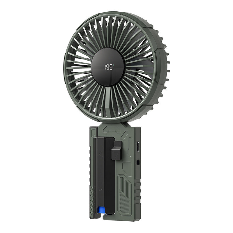 Portable Rechargeable Fan Lightweight Compact Adjustable Speed with LED Temperature Display