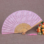 Ladies Lace Fan Elegant Filigree Lightweight Handheld Accessory