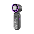 Compact Hand Fan with Intelligent Temperature Display Portable Adjustable Speed