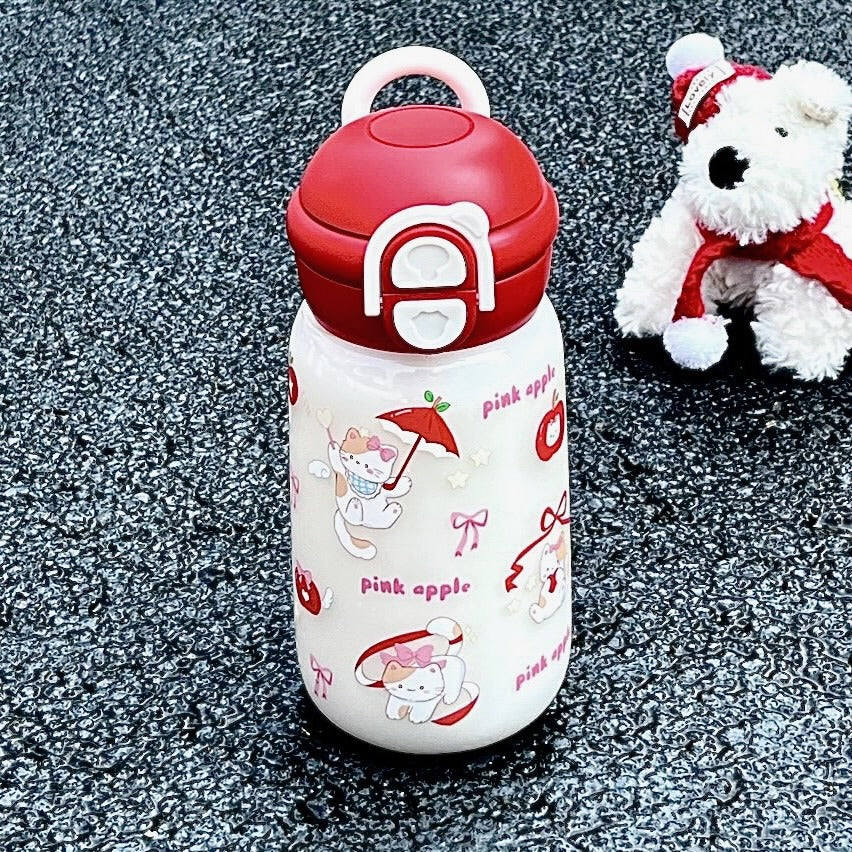 Insulated Water Bottle for Women with Flip-Top Lid and Playful Animal Design BPA-Free