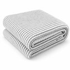 Cozy Textured Blanket with Alternating Pattern Soft Warm Throw for Living Room Bedroom