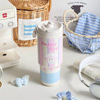 Insulated Stainless Steel Water Bottle for Women with Cute Dog Design Leak-Proof Lid