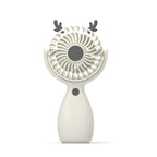 Portable Hand Fan Compact Size LED Light Ergonomic Grip for Women