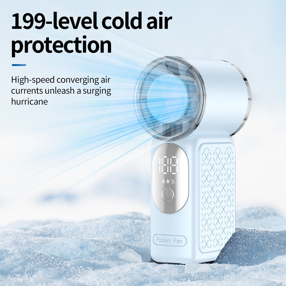 Harrow Portable Fan Rechargeable Quiet Compact Personal Fan with Adjustable Speed and LED Display