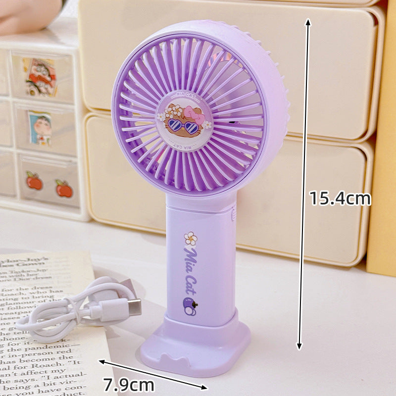 Portable USB Rechargechargeable Handheld Fan Compact Lightweight with Multiple Speeds