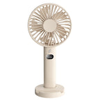 Portable Battery Fan with LCD Display and Variable Speed Control