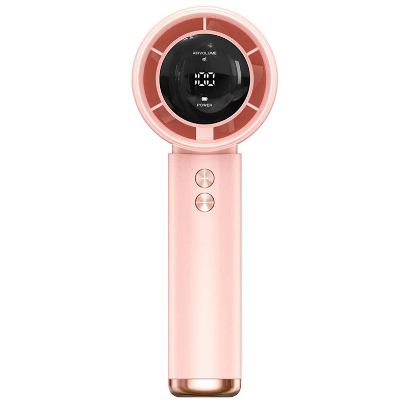 Ladies USB Fan with Temperature Display Portable Handheld Cooling Fan