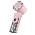 Portable Mini Fan Rechargeable USB Compact Personal Cooling Fan with LED Display