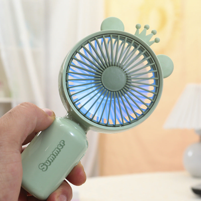 Portable Mini Hand Fan for Women USB Rechargeable Lightweight with Flexible Mounting and Cute Ear Design