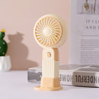 Portable Handheld Fan with Flexible Stand Base Compact Lightweight for Travel