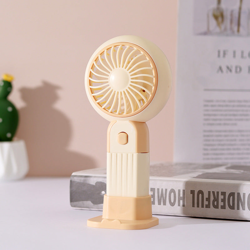 Portable Handheld Fan with Flexible Stand Base Compact Lightweight for Travel