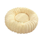 Round Plush Pet Bed with High Edges Ultra-Soft Hypoallergenic for Cats and Small Dogs