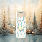 Insulated BPA-Free Plastic Thermos Bottle with Leak-Proof Lid and Bear Design for Women and Kids
