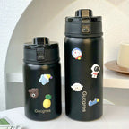 Insulated Water Bottle with Secure Flip Cap BPA-Free Plastic Playful Design for Women