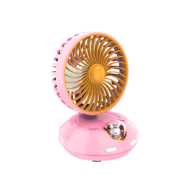 Cute Animal-Themed Desktop Fan Harrow Portable Quiet Adjustable Speed Cooling Fan