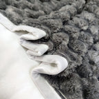 Women's Luxury Plush Fleece Blanket with Soft 3D Texture Hypoallergenic Cozy Throw
