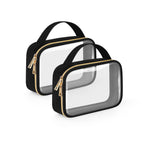 Transparent Cosmetic Bag Set for Women Clear Travel Makeup Organizer with Handle