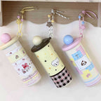 Insulated BPA-Free Plastic Water Bottle with Carrying Strap and Animal Motif for Women