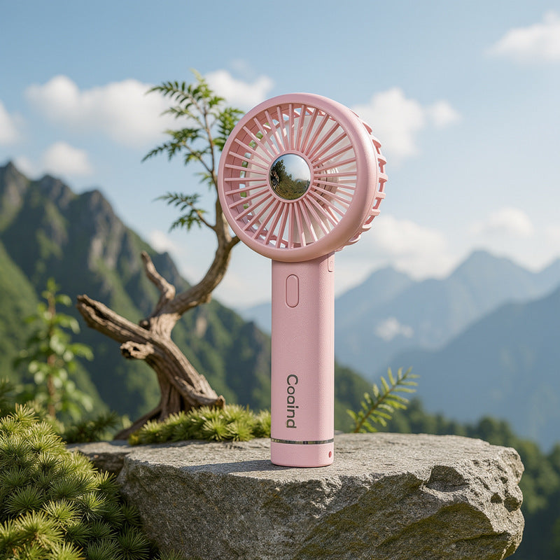 Portable Leaf-Shaped Mini Fan Rechargeable Quiet Operation Compact Lightweight