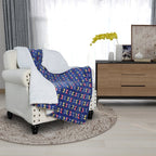 Women's Fleece Blanket Reversible Butterfly Pattern Soft Cozy Throw