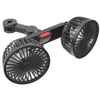 Dual-Head Portable Air Circulator Fan Adjustable Speed Compact Lightweight for Indoor Outdoor Use