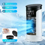 Personal Evaporative Tower Cooler USB Powered Compact Quiet Desk Fan with Refillable Cooling Packs