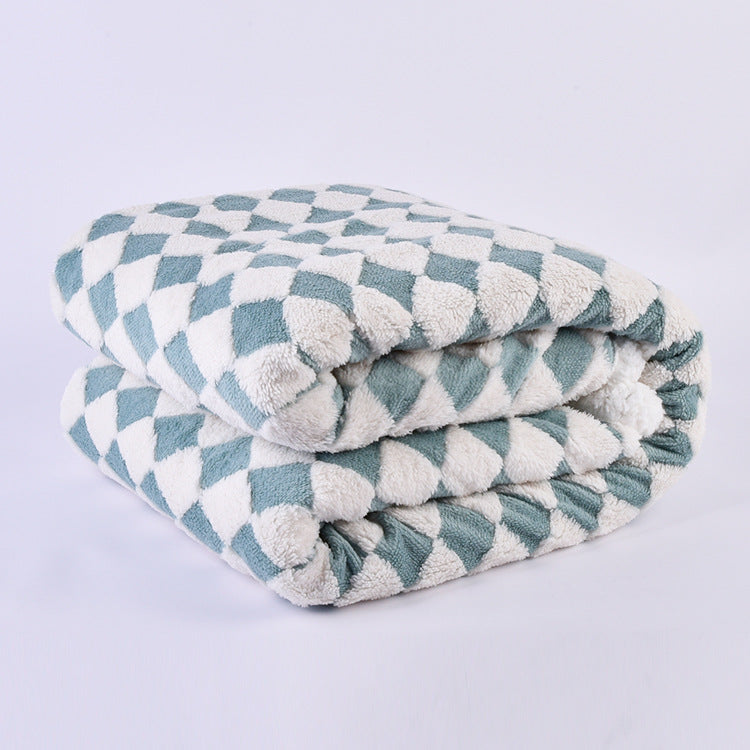 Women’s Plush Blanket Houndstooth Pattern Ultra-Soft Hypoallergenic Microfiber Cozy Throw