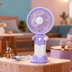 Portable USB Fan with Flexible Holder Lightweight Quiet Operation for Women