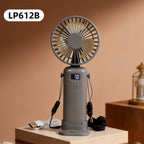 Portable USB Fan with Variable Speed Control Digital Display Compact Quiet Operation