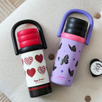 Ladies Insulated Water Bottle with Handle BPA-Free Plastic Hot Cold Drink Container