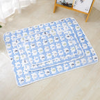 Non-Slip Pet Cushion Soft Cozy Pillow with Paw Print Pattern