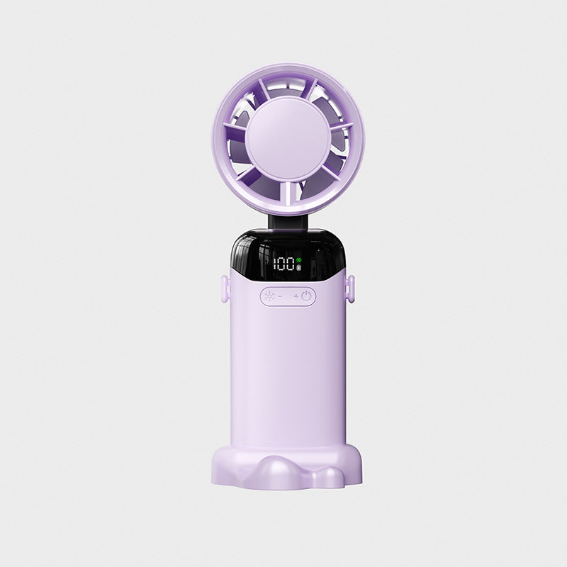 Portable Rechargeable Fan with Adjustable Speeds and Digital Display Compact Lightweight