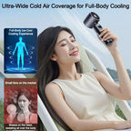 Rechargeable Portable Bladeless Mini Fan Foldable Head USB-C Travel Desk Cooler