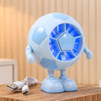 Portable USB Mini Fan Soccer Ball Design Lightweight Quiet Rechargeable Personal Cooler