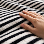 Brehn Ladies Fleece Blanket Soft Warm Lightweight Striped Design Machine Washable