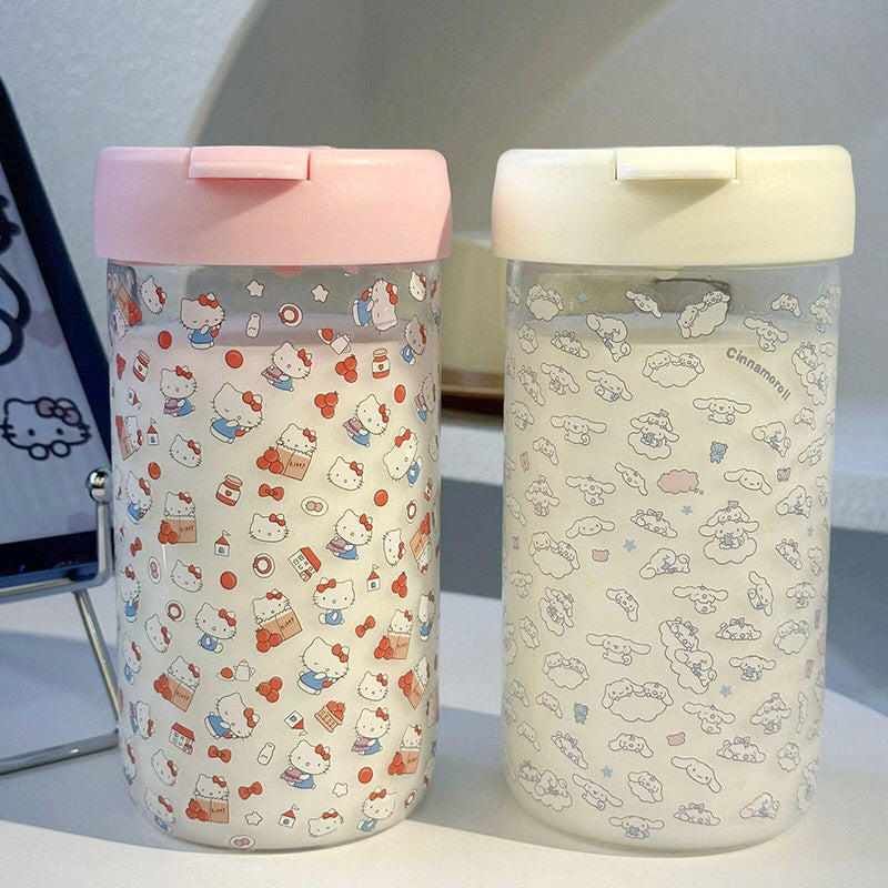 Insulated Plastic Water Bottle for Women with Playful Animal Motif Flip-Top Lid Lightweight Portable
