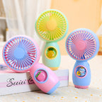 Women’s Handheld Fan Rechargeable Portable with Cute Animal Design Adjustable Speed