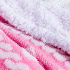 Women’s Reversible Blanket Soft Microfiber Cozy Geometric Pattern White Fluffy Throw