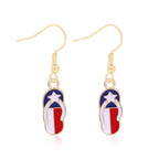 Women's Lightweight Star Earrings Enamel Flag Design Fishhook Closure Zinc Alloy