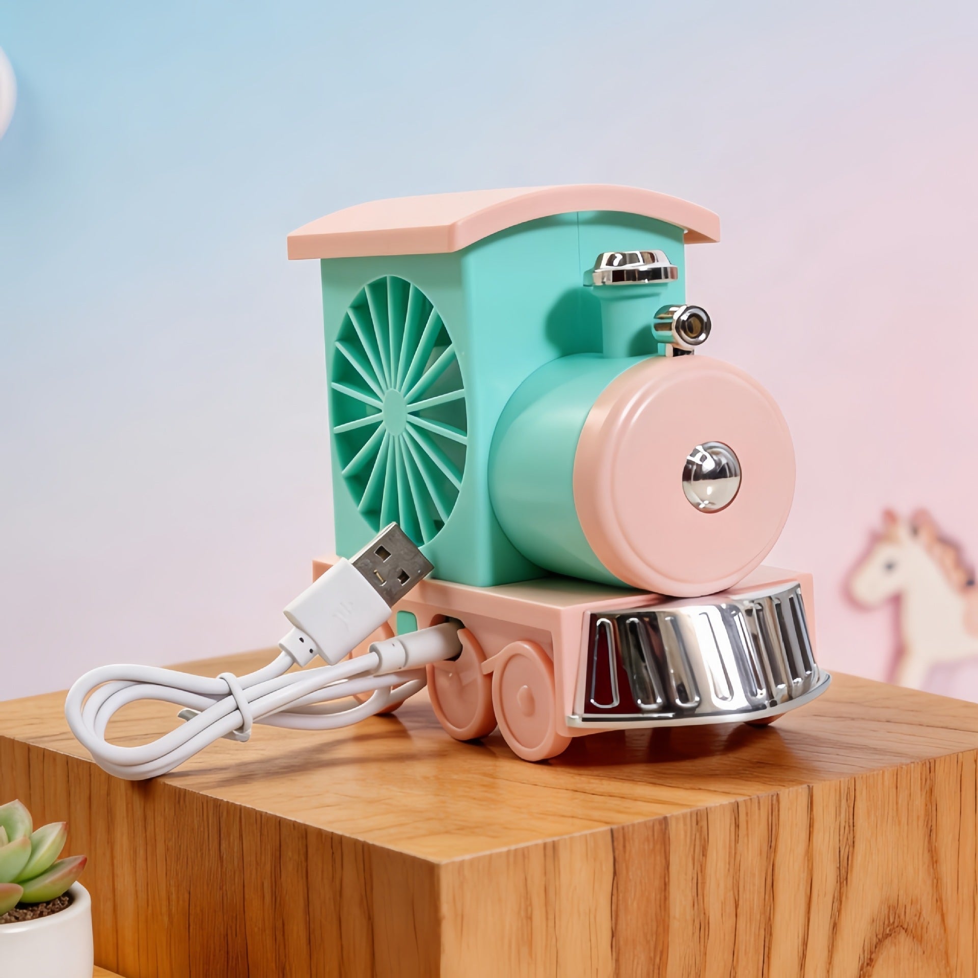 Creative Toy Locomotive Model for Kids Durable Plastic Movable Parts Bright Colors