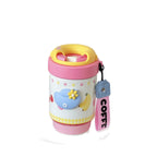 Insulated Coffee Mug for Women Double-Walled Spill-Proof Travel Mug with Lid and Carry Strap Black Silver