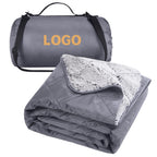 Unisex Padded Outdoor Blanket Water-Resistant Soft Fleece Portable Picnic Camping