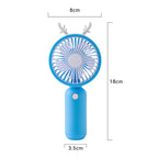 Portable Mini Hand Fan USB Rechargeable Cute Animal Design Lightweight