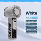 Rechargeable Mini Handheld Fan with LED Display and Adjustable High-Speed Airflow Unisex One Size