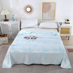 Bowlift Cotton Comforter Soft Breathable Leaf Pattern Green Duvet for Women