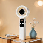 Portable Handheld Fan with Digital Speed Display USB Rechargeable Ergonomic Design Compact Quiet Operation