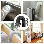 Thermal Insulating Exhaust Hose Sleeve with Elastic Cuff and Adjustable Straps for Portable AC and Dryer