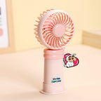 Portable Handheld Fan Rechargeable Character-Themed Compact Lightweight