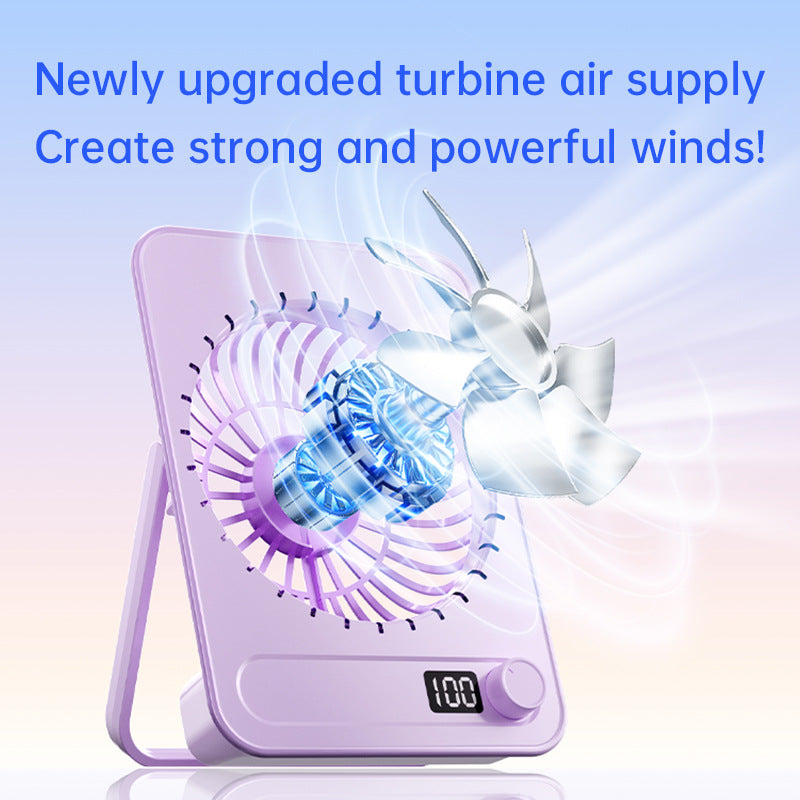 Portable Fan for Women Digital Speed Control Type-C Charging Lightweight